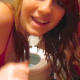 A cute, redhead girl straddles a toilet while taking a hard, chunky shit that comes out in a cluster of nuggets. She continues to stand while wiping her ass for the camera. Presented in 720P HD. Over 2 minutes.